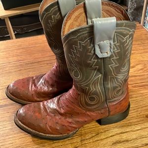 Men’s Ariat Ostrich Cowboy Boots Size 11